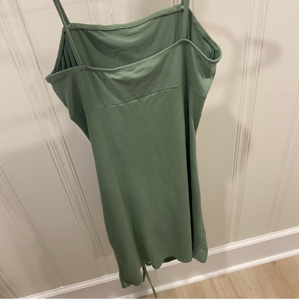 Green Ruched Mini Dress - Picture 7 of 7